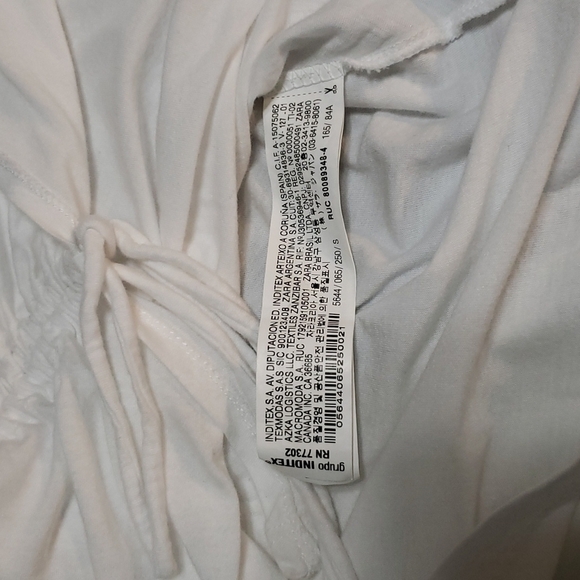 Zara Asymmetrical Top, Color White, Size S - Picture 7 of 9